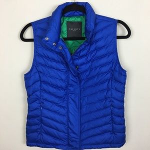 Talbots Cobalt Blue/Green Puffer Vest NWT. Size SP